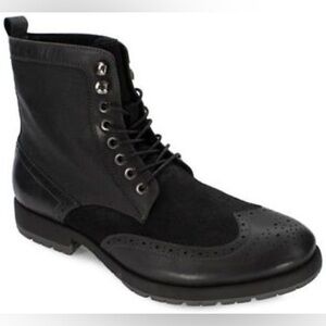 Robert Wayne Black Leather Wing Tip Chukka Boots ‎ Sz. 9